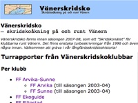 Startsidan p&aring; V&auml;nerskridsko